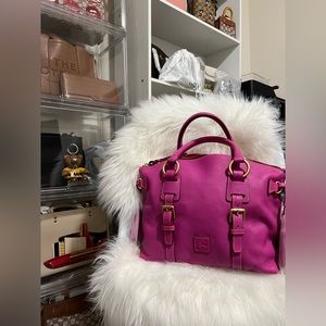 Dooney and Bourke fuchsia bristol satchel